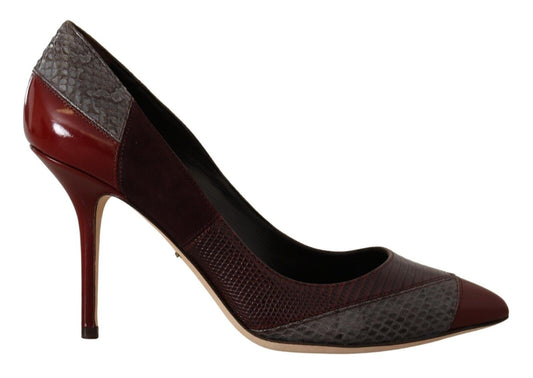 Dolce & Gabbana Multicolor Exotic Leather Heels Pumps Women's Shoes