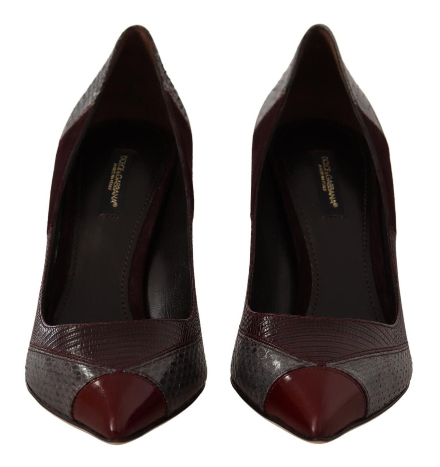 Dolce & Gabbana Multicolor Exotic Leather Heels Pumps Women's Shoes