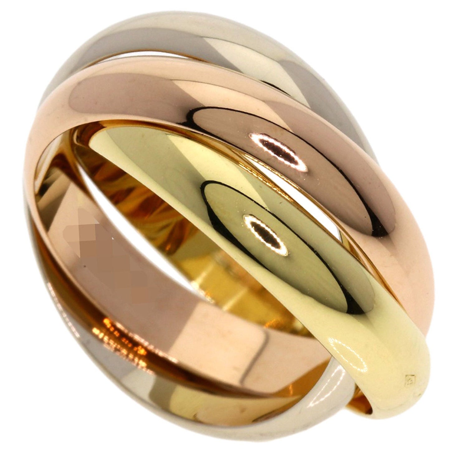 Cartier Trinity Pink Gold White Gold Yellow Gold Yellow Gold (18K) Pink Gold (18K) White Gold (18K) Band Ring (Pre-Owned)