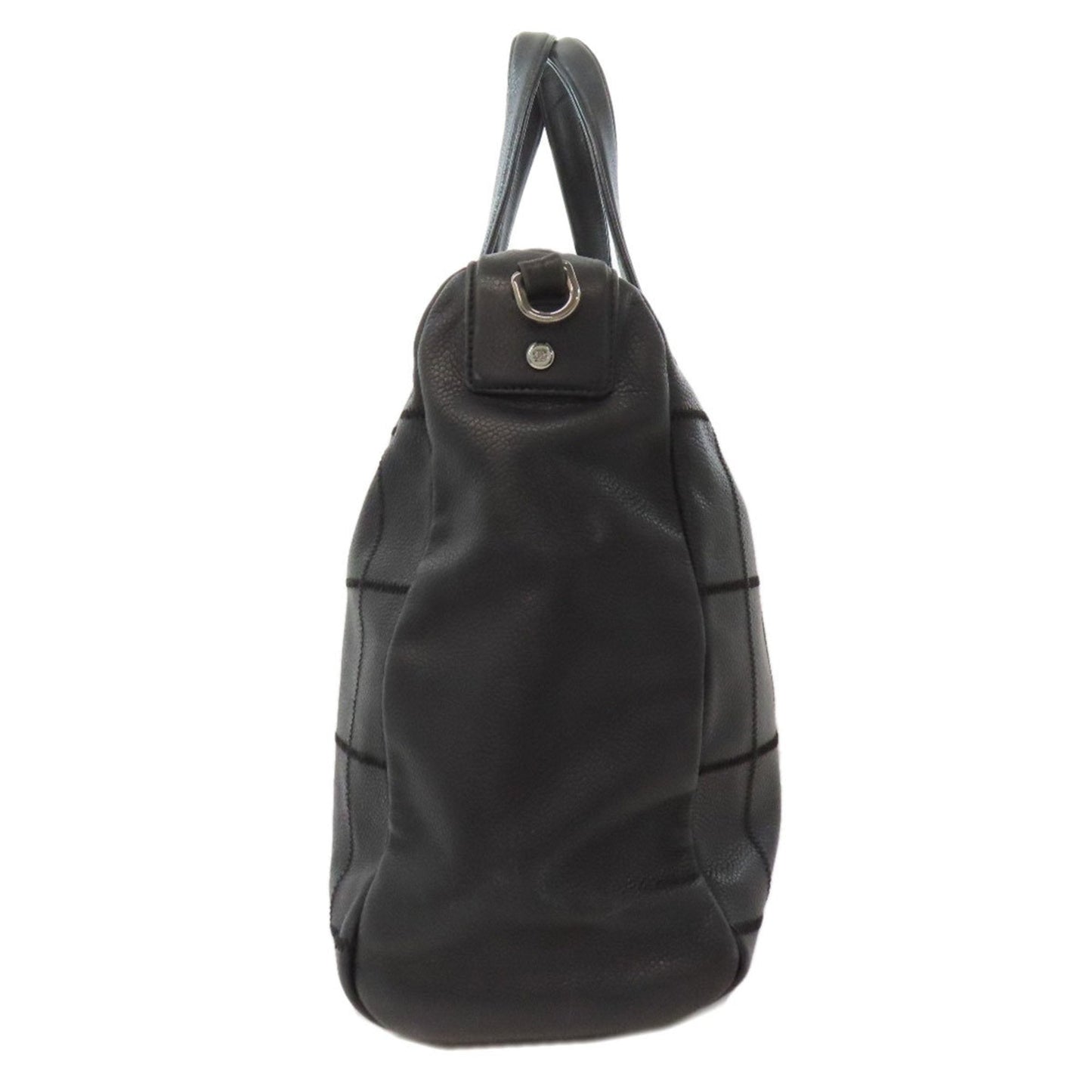 Chanel Black Leather Boston Bag (Pre-Owned)