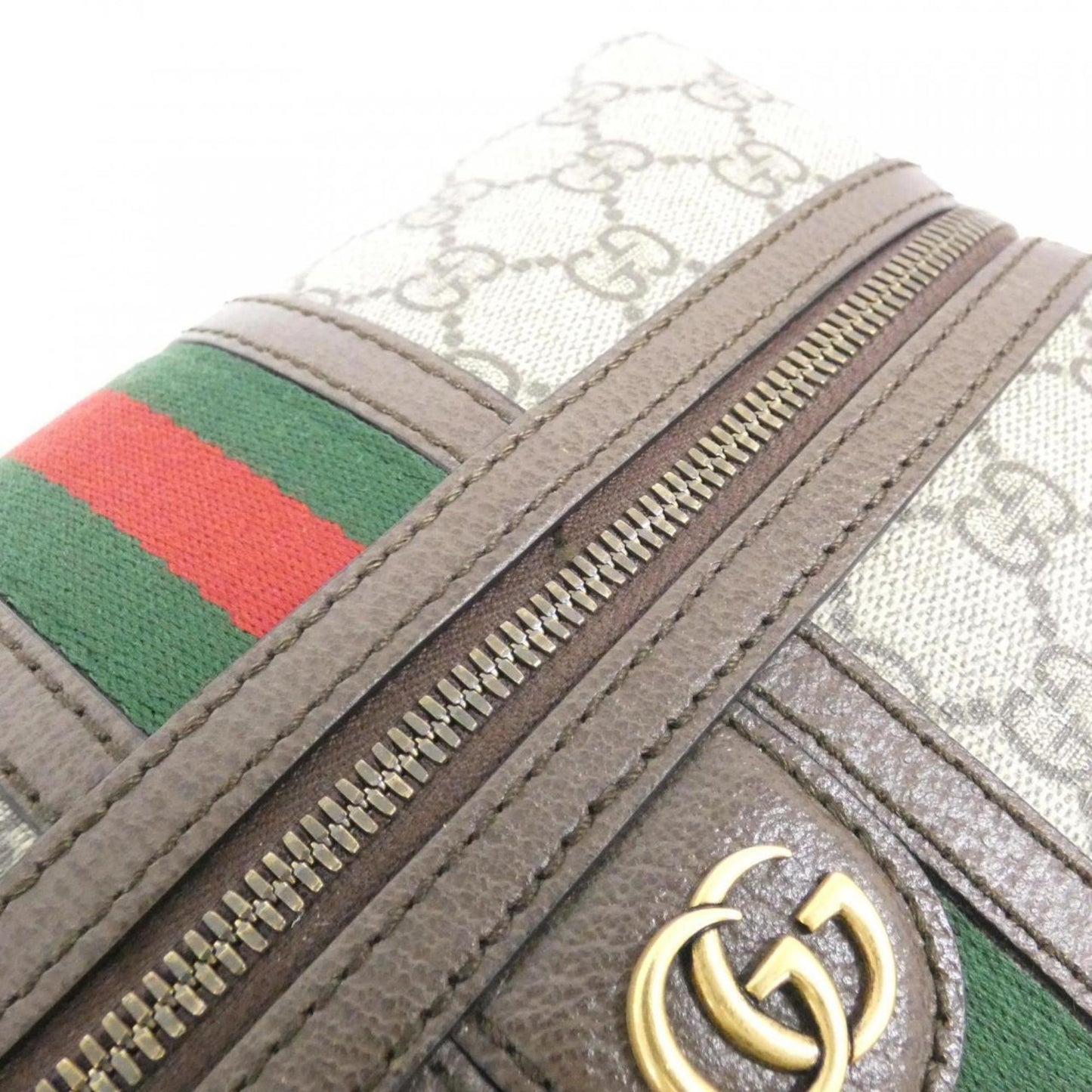 Gucci Beige Brown Gg Supreme Leather Handbag (Pre-Owned)