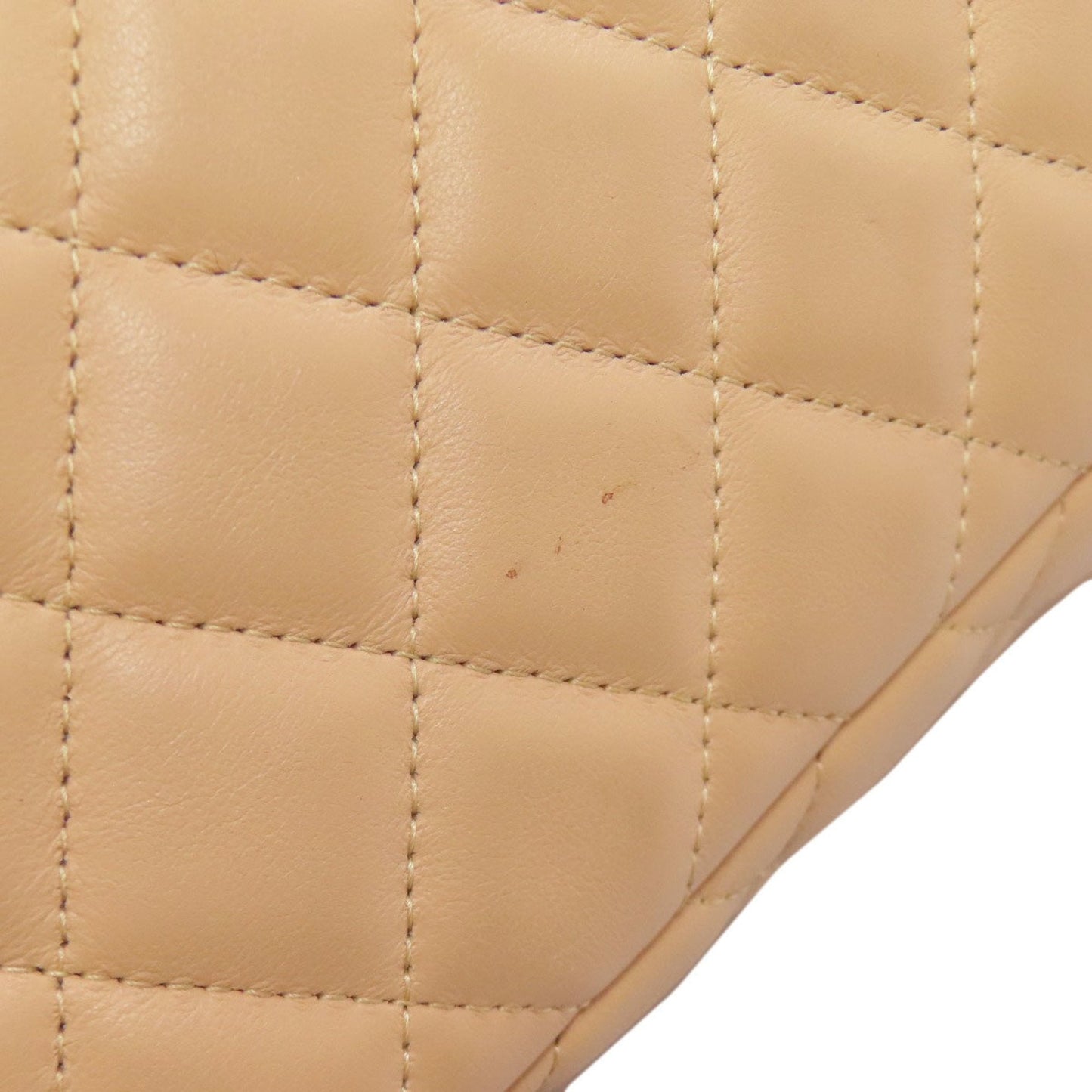 Chanel Ligne Cambon Beige Black Leather Handbag (Pre-Owned)