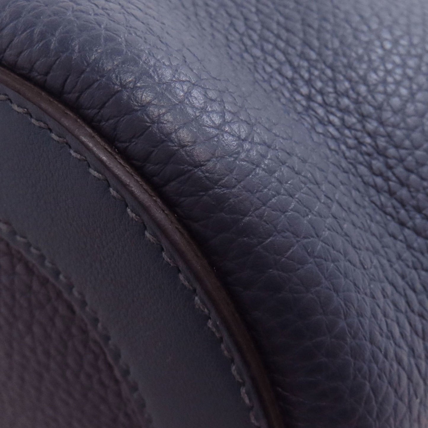 Hermes Navy Taurillon Clemence Leather Handbag (Pre-Owned)