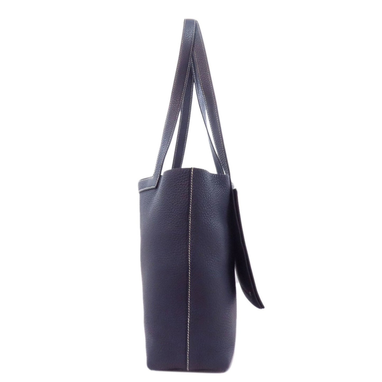 Hermes Navy Taurillon Clemence Leather Handbag (Pre-Owned)