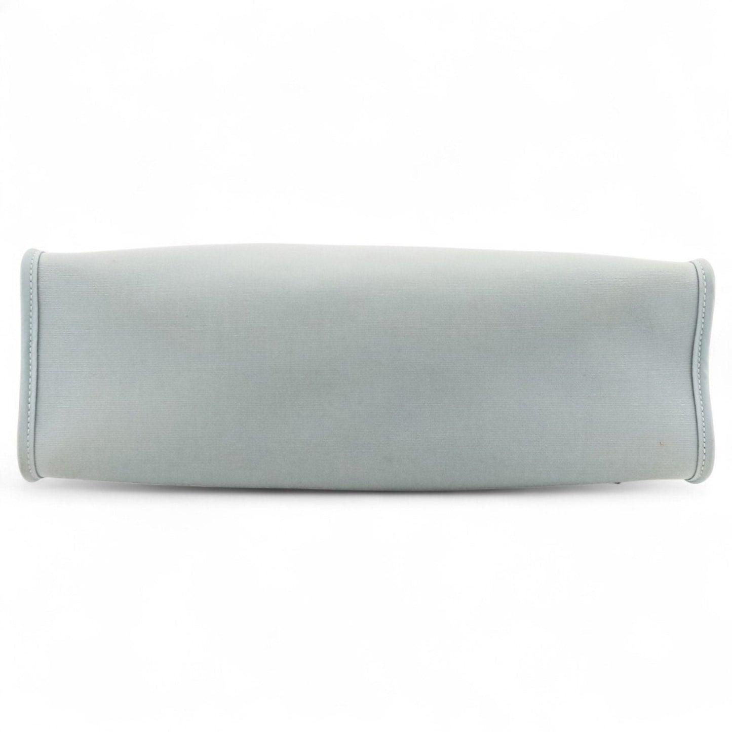 Hermes Blue Brown Canvas Leather Handbag Pouch Shoulder Bag (Pre-Owned)