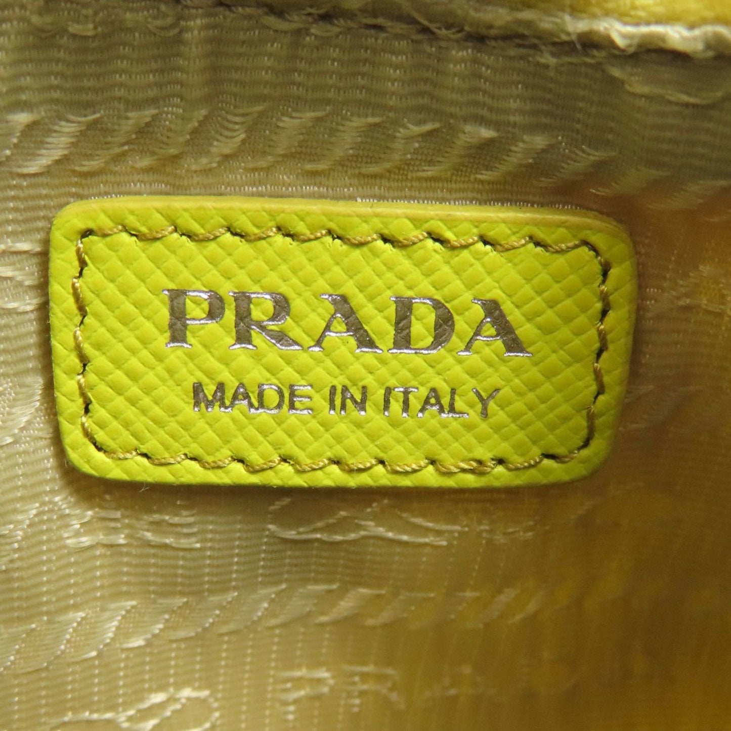 Prada Yellow Nylon Handbag (Pre-Owned)