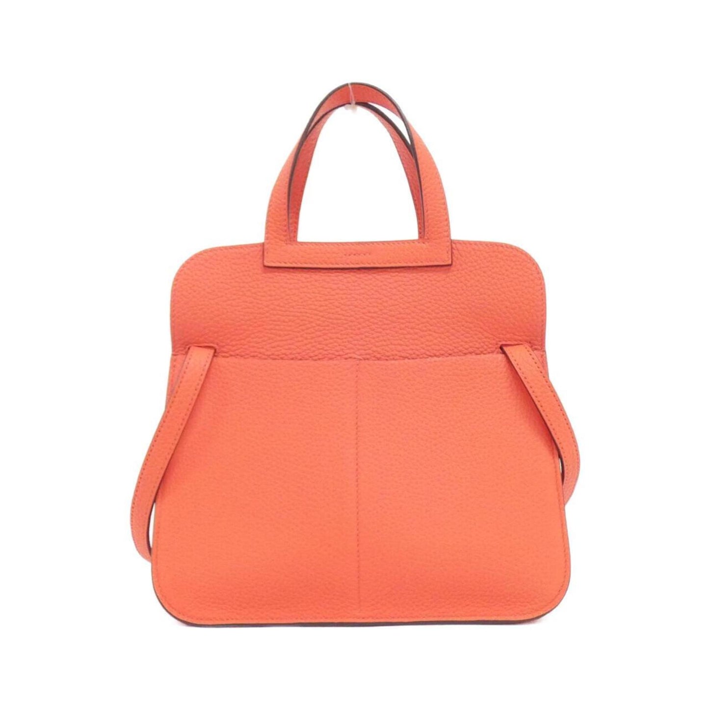 Hermes Silver Taurillon Clemence Leather Handbag (Pre-Owned)