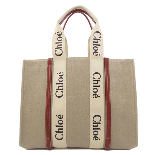 Chlo�� Brown Canvas Tote Bag (Pre-Owned)