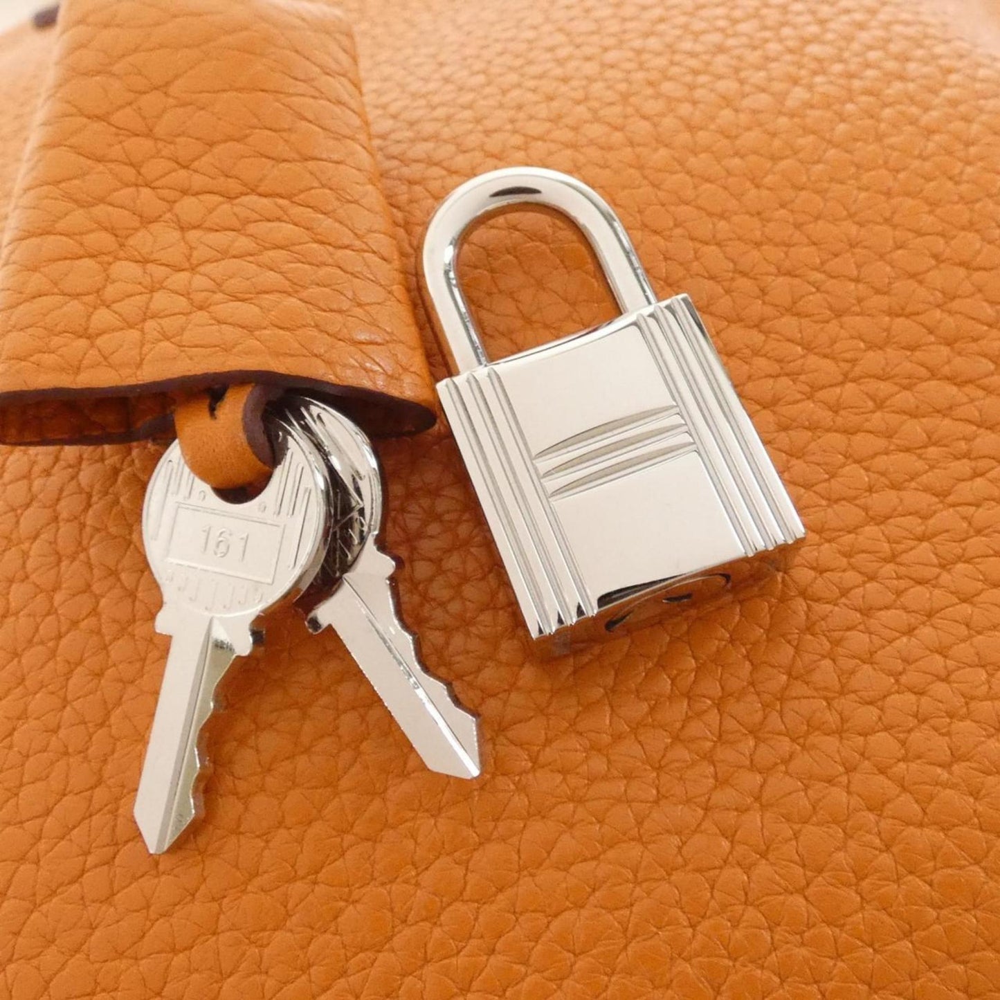 Hermes Orange Taurillon Clemence Leather Boston Bag (Pre-Owned)