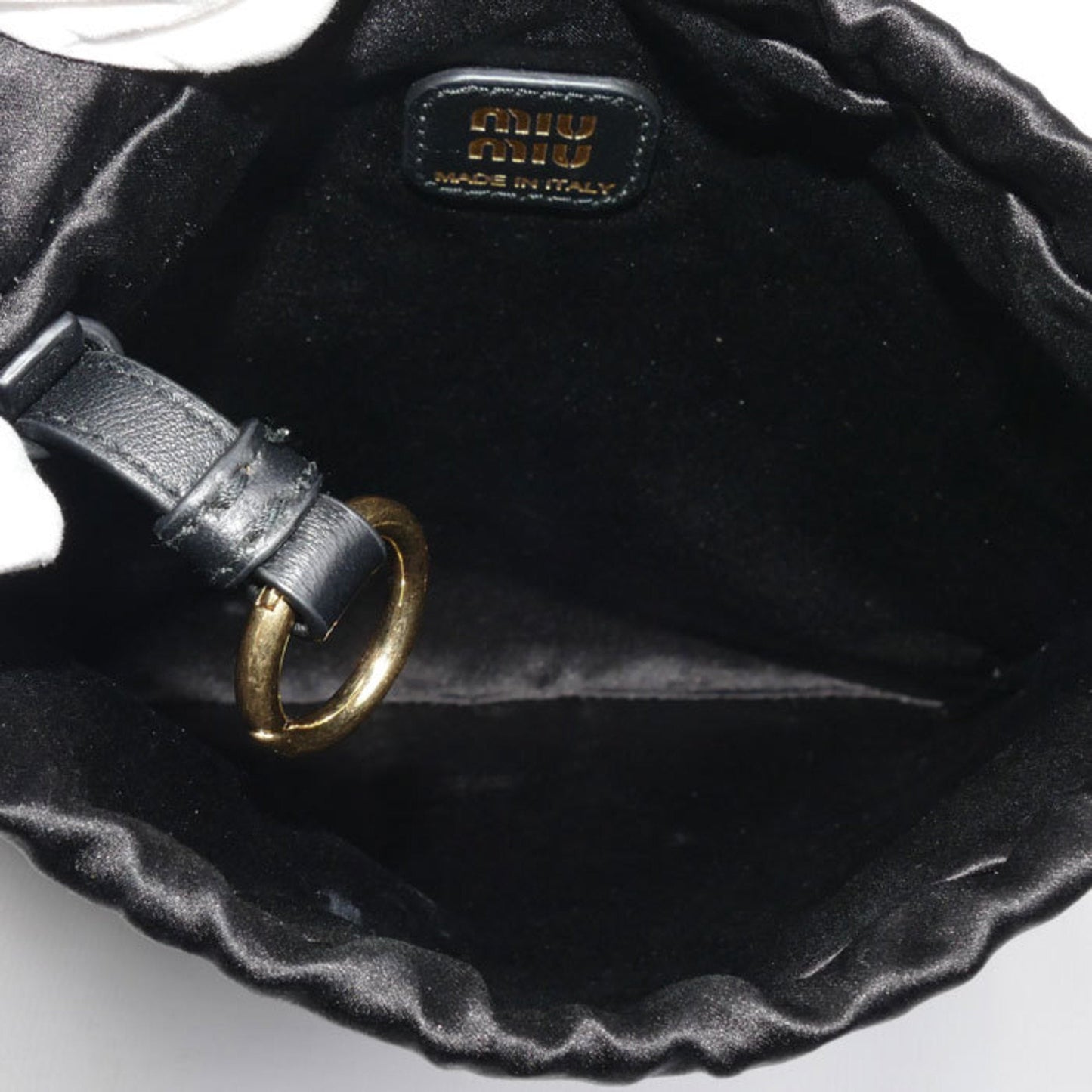 Miu Miu Black Satin Pouch (Pre-Owned)