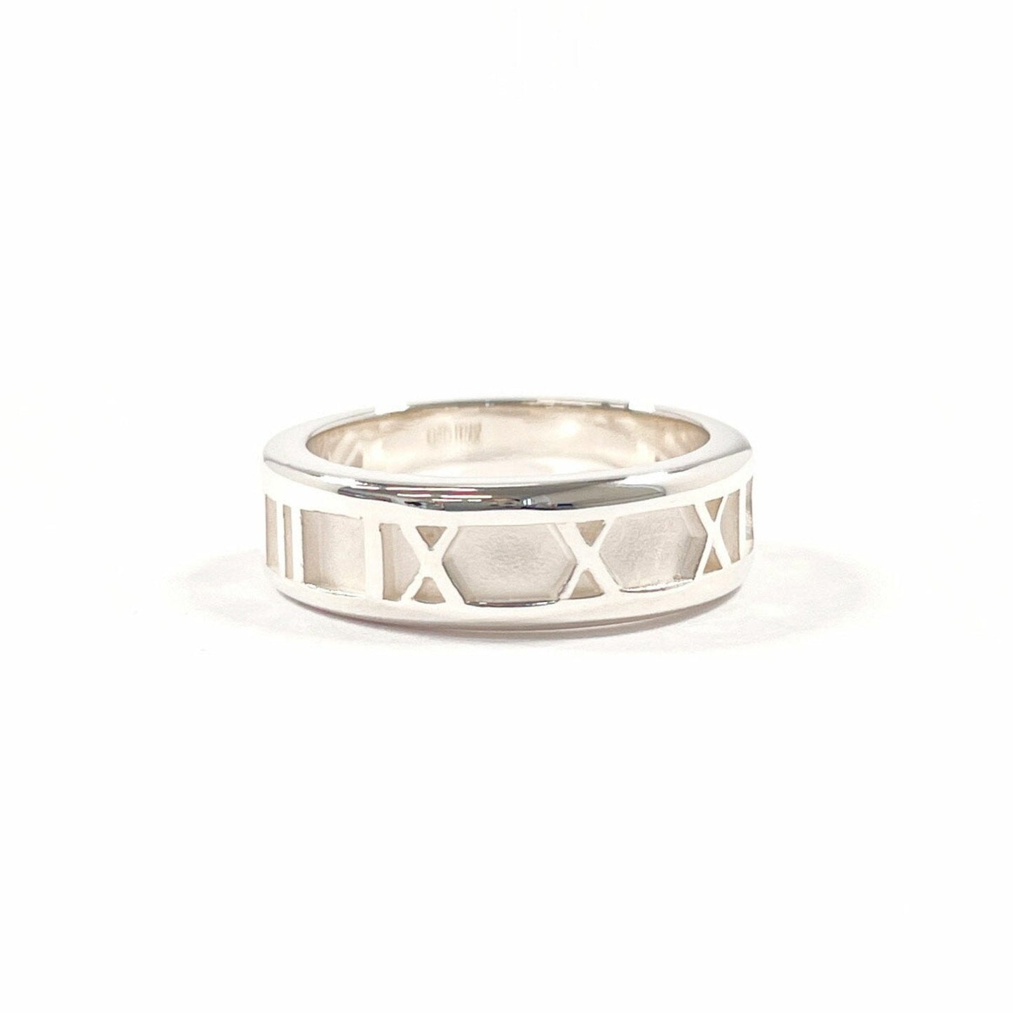 Tiffany Atlas Silver Silver 925 Band Ring (Pre-Owned)