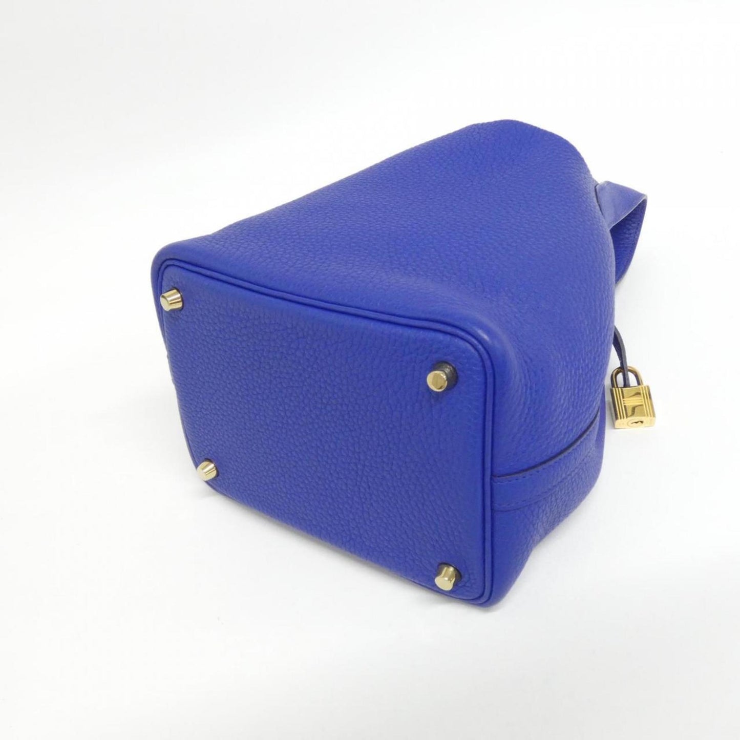 Hermes Blue Royal Taurillon Clemence Leather Handbag (Pre-Owned)