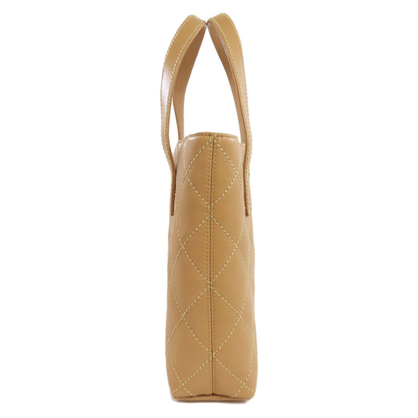 Chanel Wild Stitch Beige Leather Handbag (Pre-Owned)