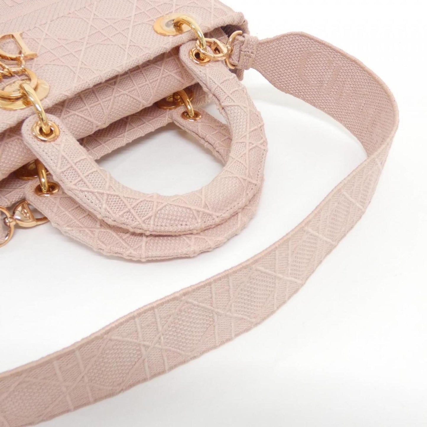 Christian Dior Pink Canvas Handbag (Pre-Owned)