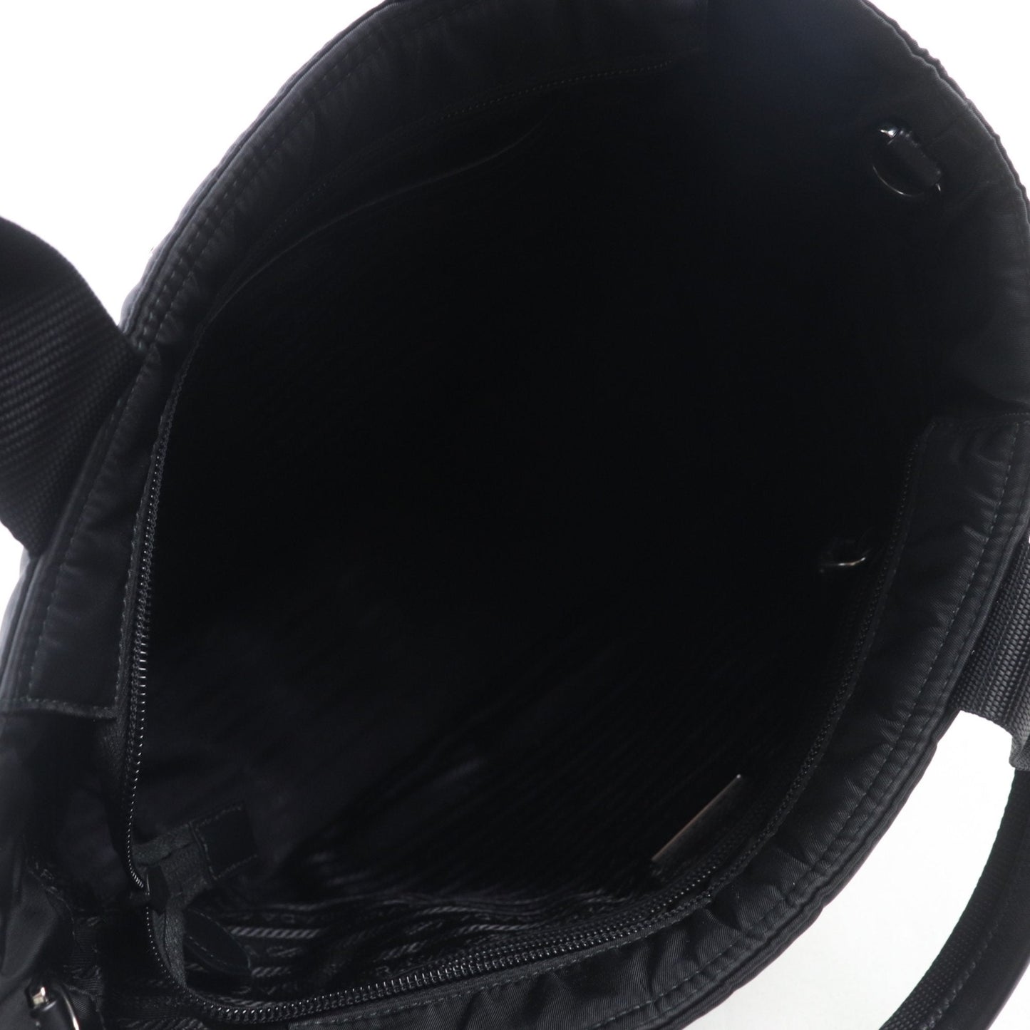 Prada Black Nylon Leather Handbag (Pre-Owned)