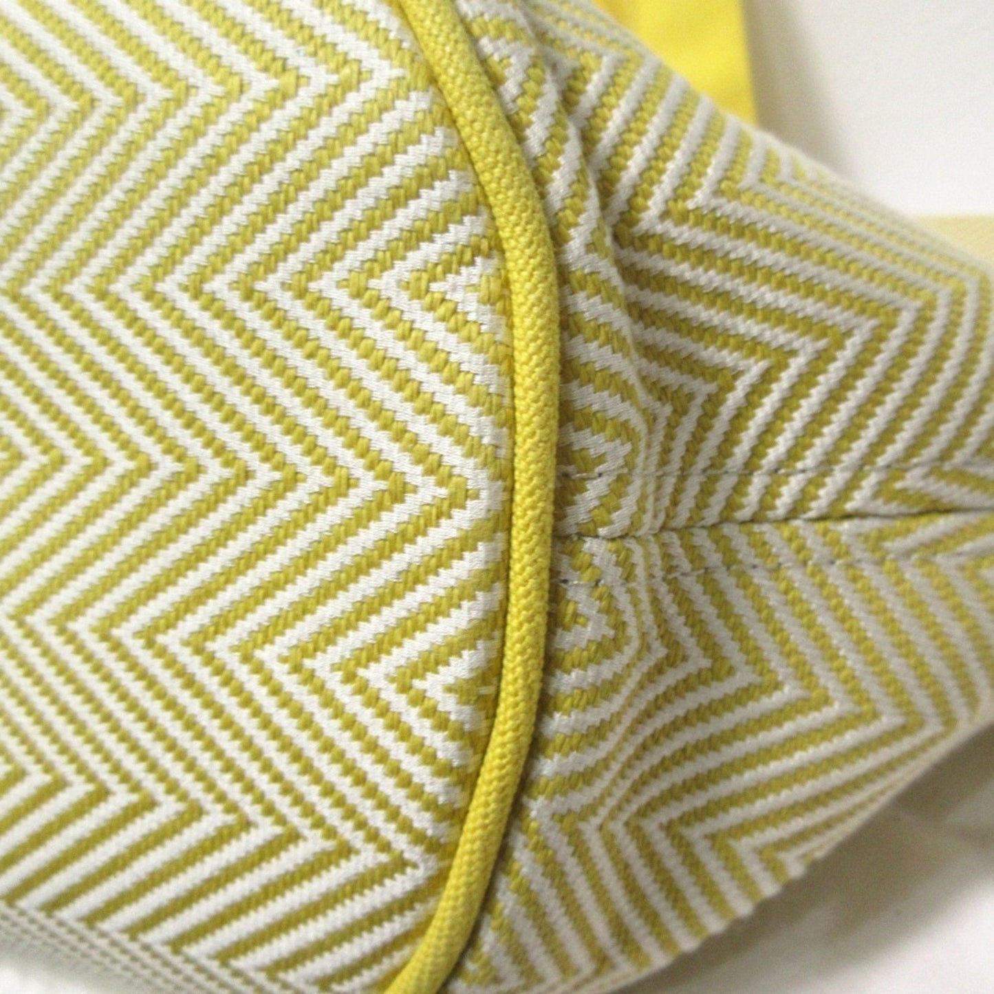 Hermes White Yellow Pouch Tote Bag (Pre-Owned)