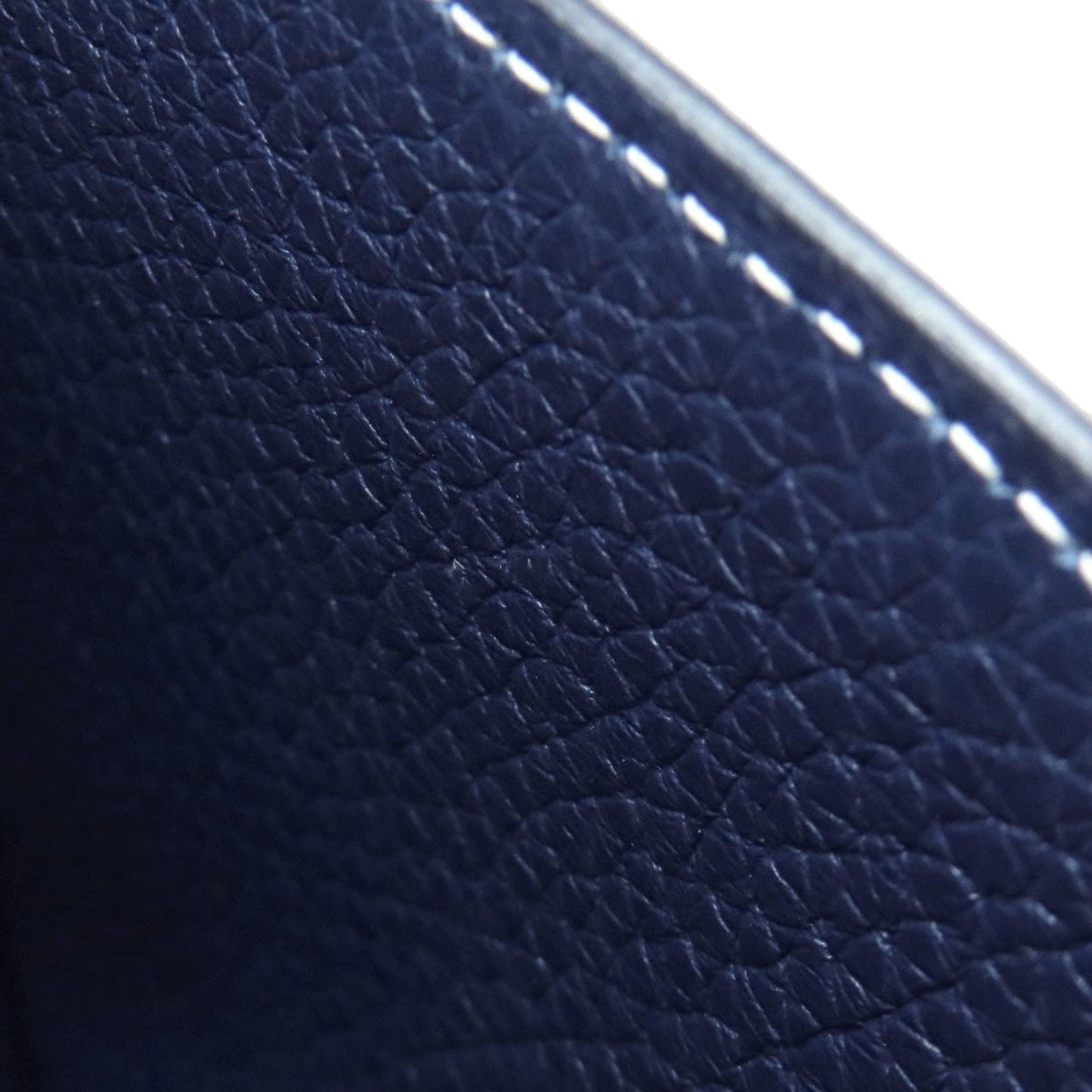 Hermes Navy Taurillon Clemence Leather Handbag (Pre-Owned)