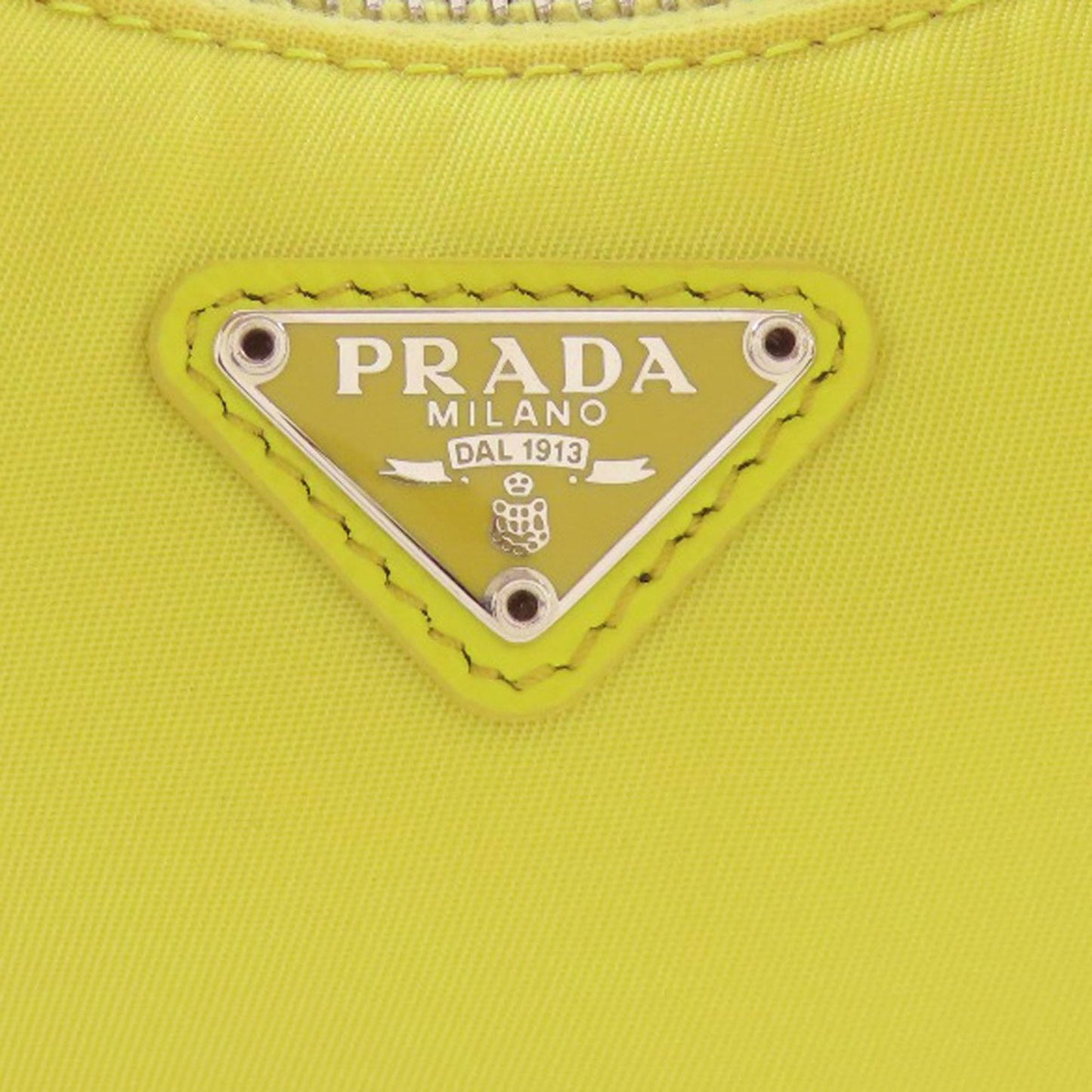 Prada Yellow Nylon Handbag (Pre-Owned)
