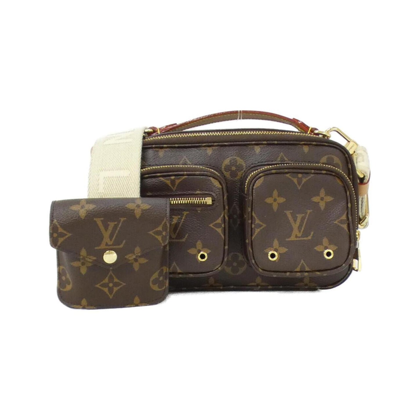 Louis Vuitton Marron Coated Canvas Shoulder Bag (Pre-Owned)
