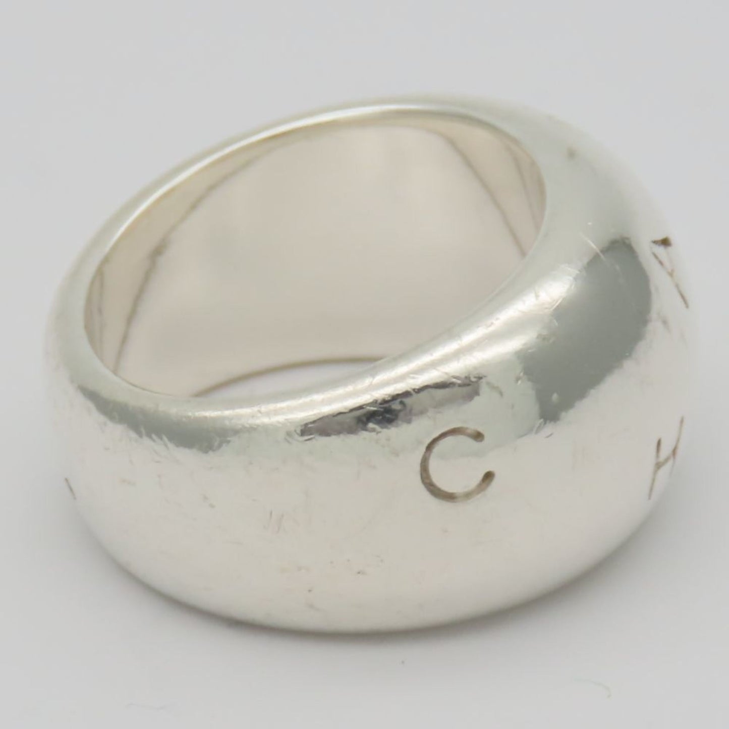 Chanel Silver Silver 925 Band Ring (Pre-Owned)