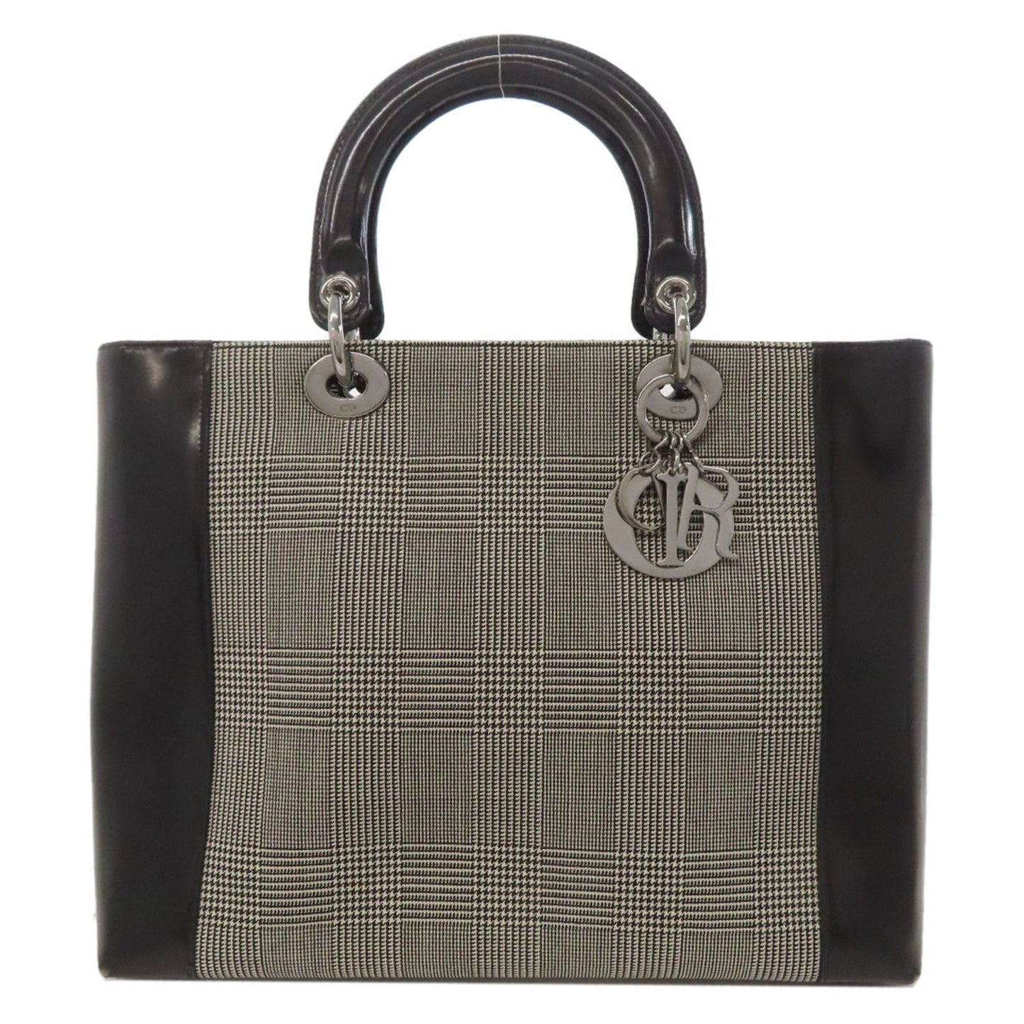 Christian Dior Lady Dior Black Canvas Tote Bag (Pre-Owned)