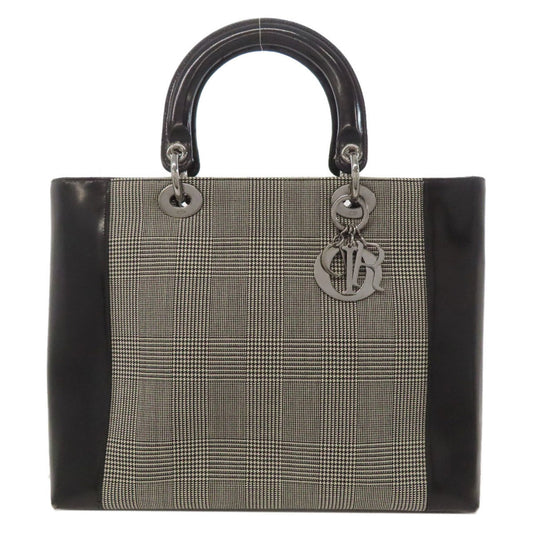 Christian Dior Lady Dior Black Canvas Tote Bag (Pre-Owned)