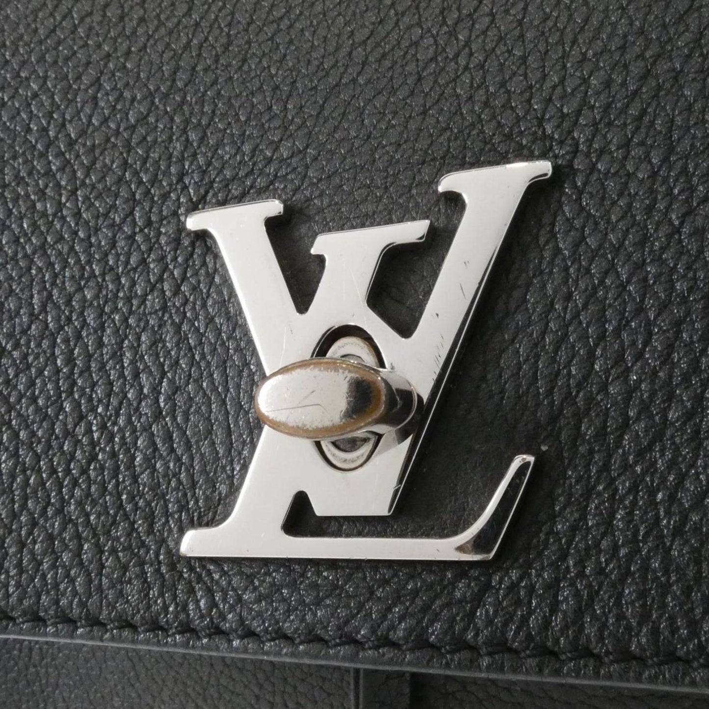 Louis Vuitton Black Leather Backpack (Pre-Owned)