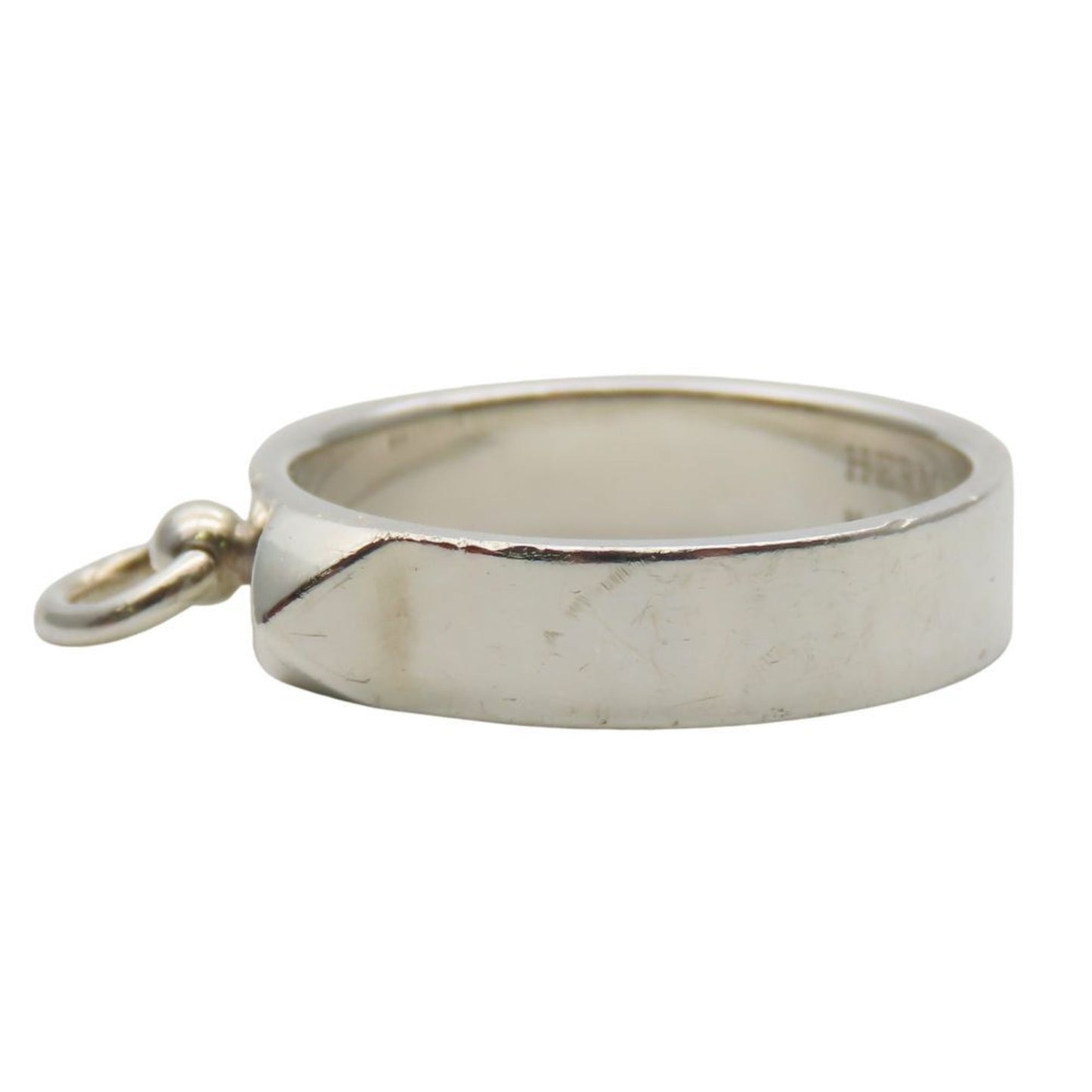 Hermes Silver Silver 925 Band Ring (Pre-Owned)