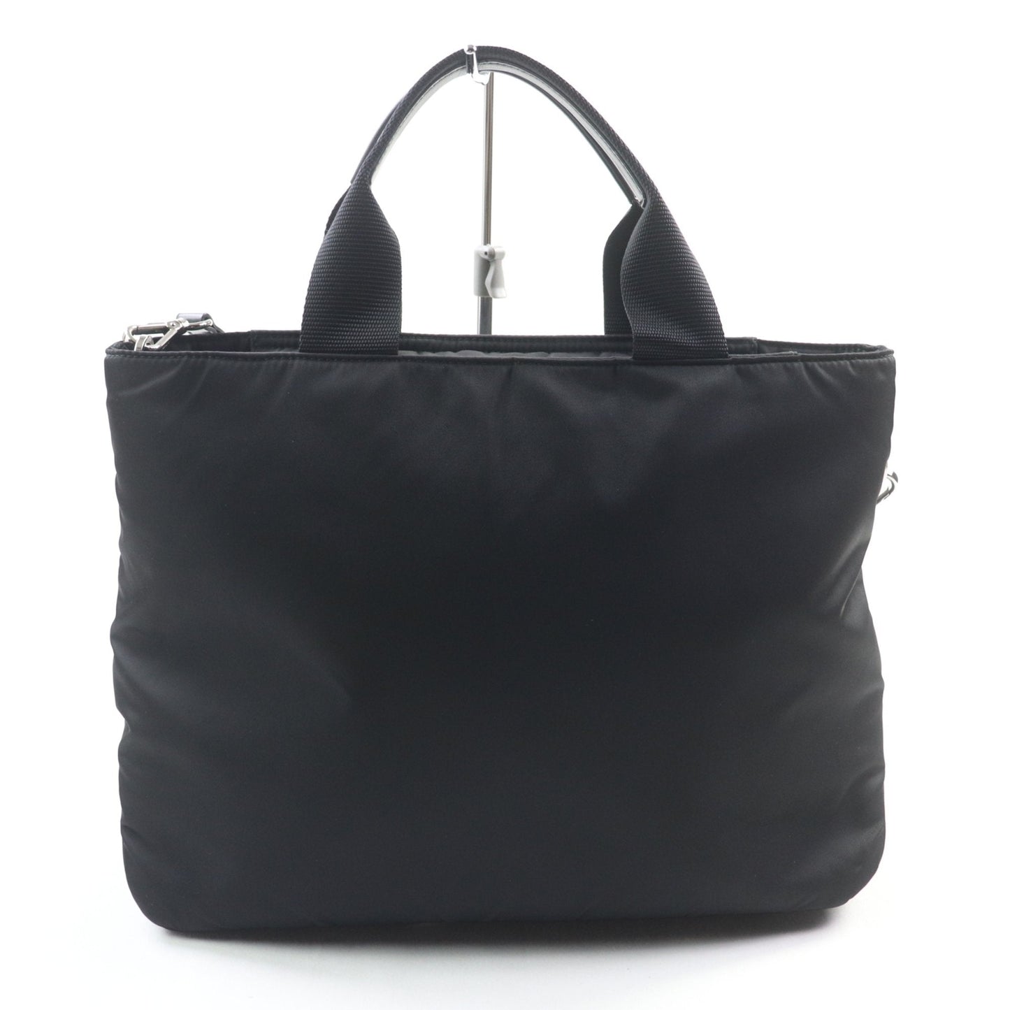 Prada Black Nylon Leather Handbag (Pre-Owned)