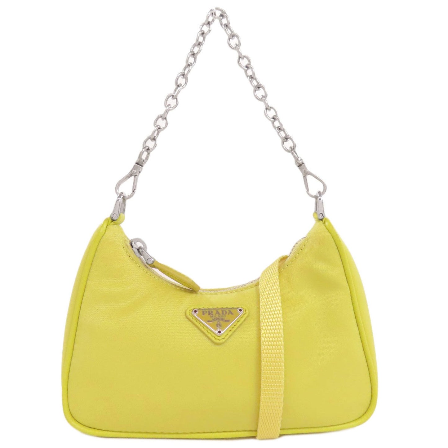 Prada Yellow Nylon Handbag (Pre-Owned)