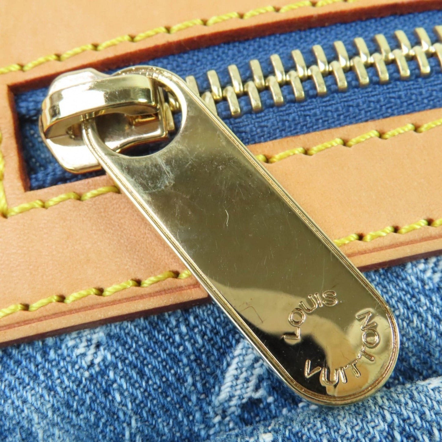 Louis Vuitton Blue Monogram Denim Handbag (Pre-Owned)