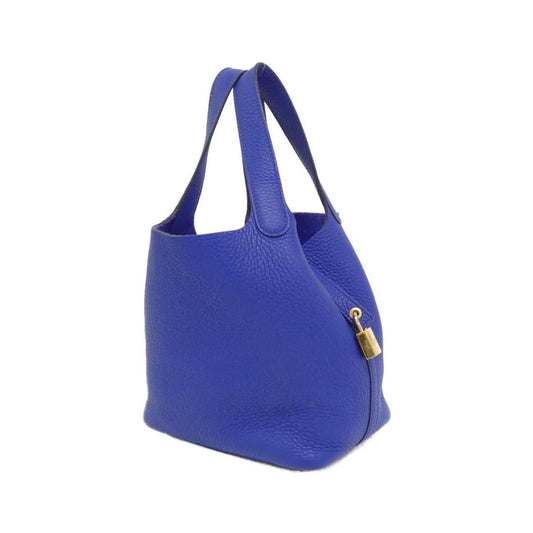 Hermes Blue Royal Taurillon Clemence Leather Handbag (Pre-Owned)
