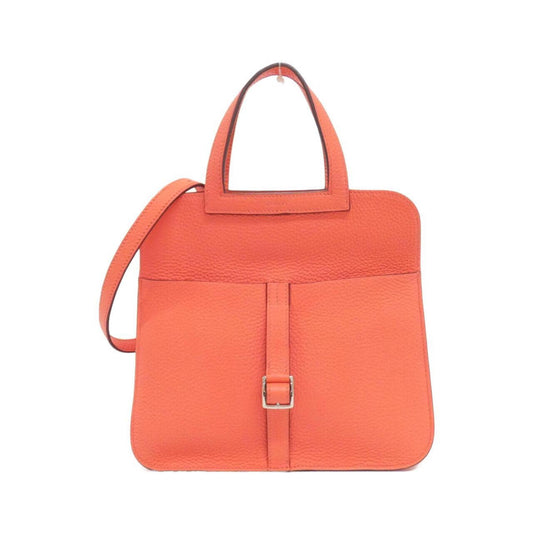 Hermes Silver Taurillon Clemence Leather Handbag (Pre-Owned)