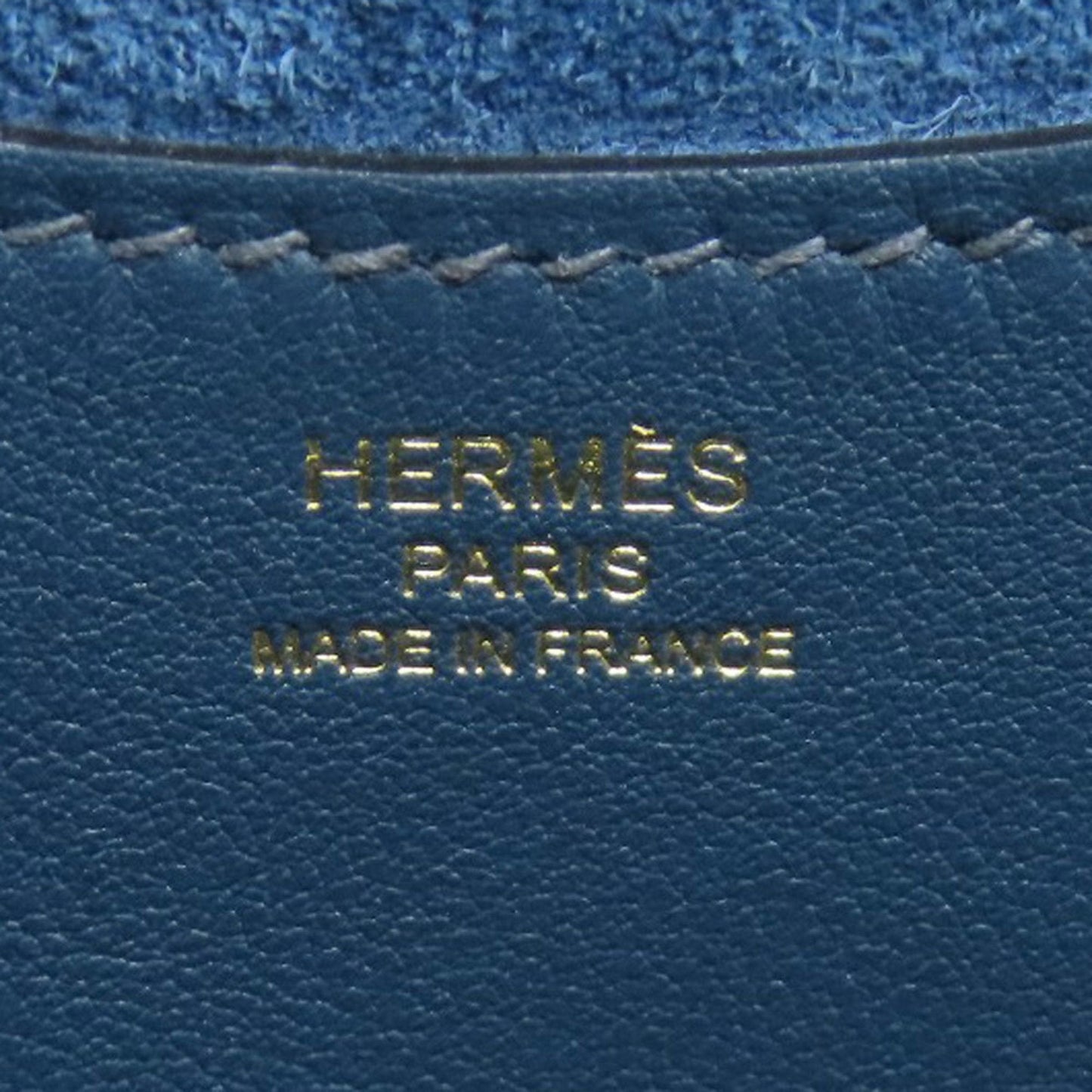 Hermes Navy Taurillon Clemence Leather Handbag (Pre-Owned)