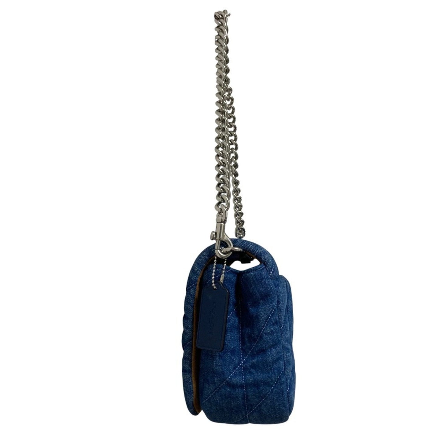 Coach Blue Quilting Shoulder Bag (Pre-Owned)