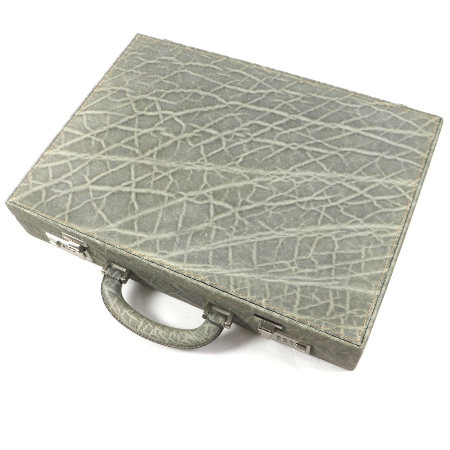 Valextra Gray Leather Attach�� Case (Pre-Owned)