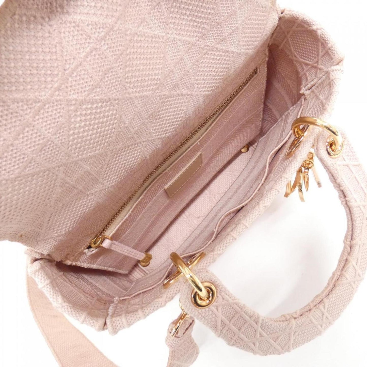 Christian Dior Pink Canvas Handbag (Pre-Owned)