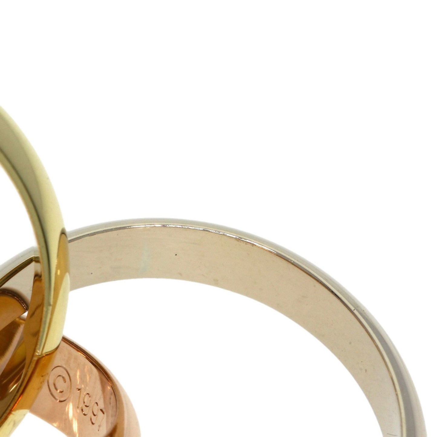 Cartier Trinity Pink Gold White Gold Yellow Gold Yellow Gold (18K) Pink Gold (18K) White Gold (18K) Band Ring (Pre-Owned)