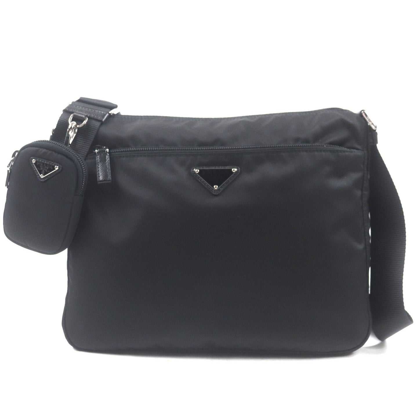 Prada Black Nylon Saffiano Shoulder Bag (Pre-Owned)