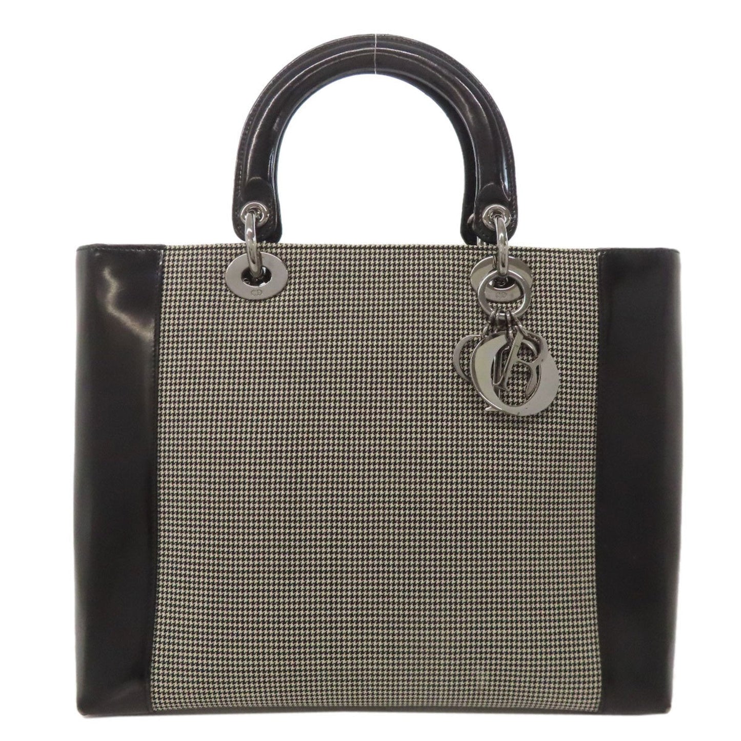 Christian Dior Lady Dior Black Canvas Tote Bag (Pre-Owned)