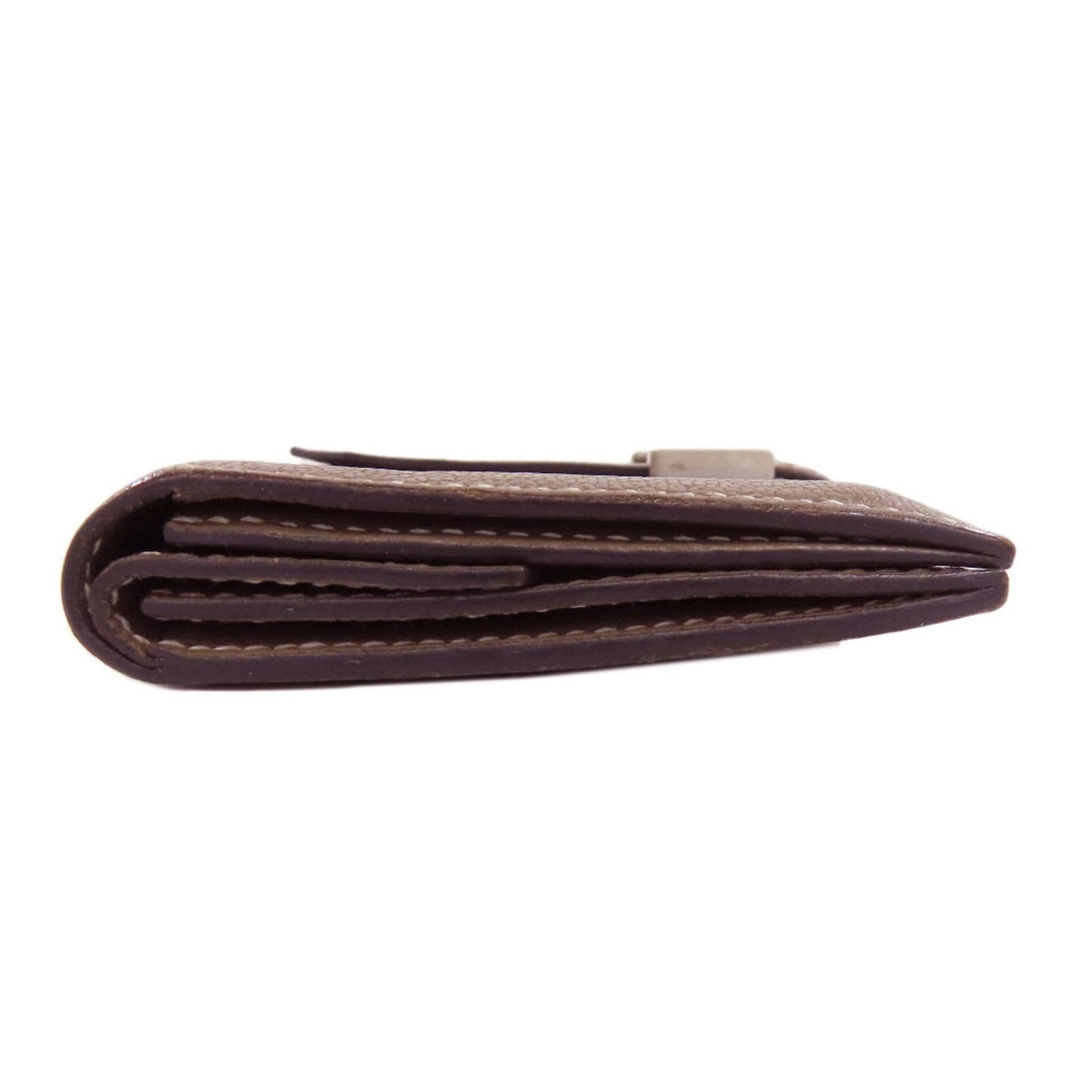 Hermes Etoupe Gray Chevre Leather Coin Purse/Coin Case (Pre-Owned)
