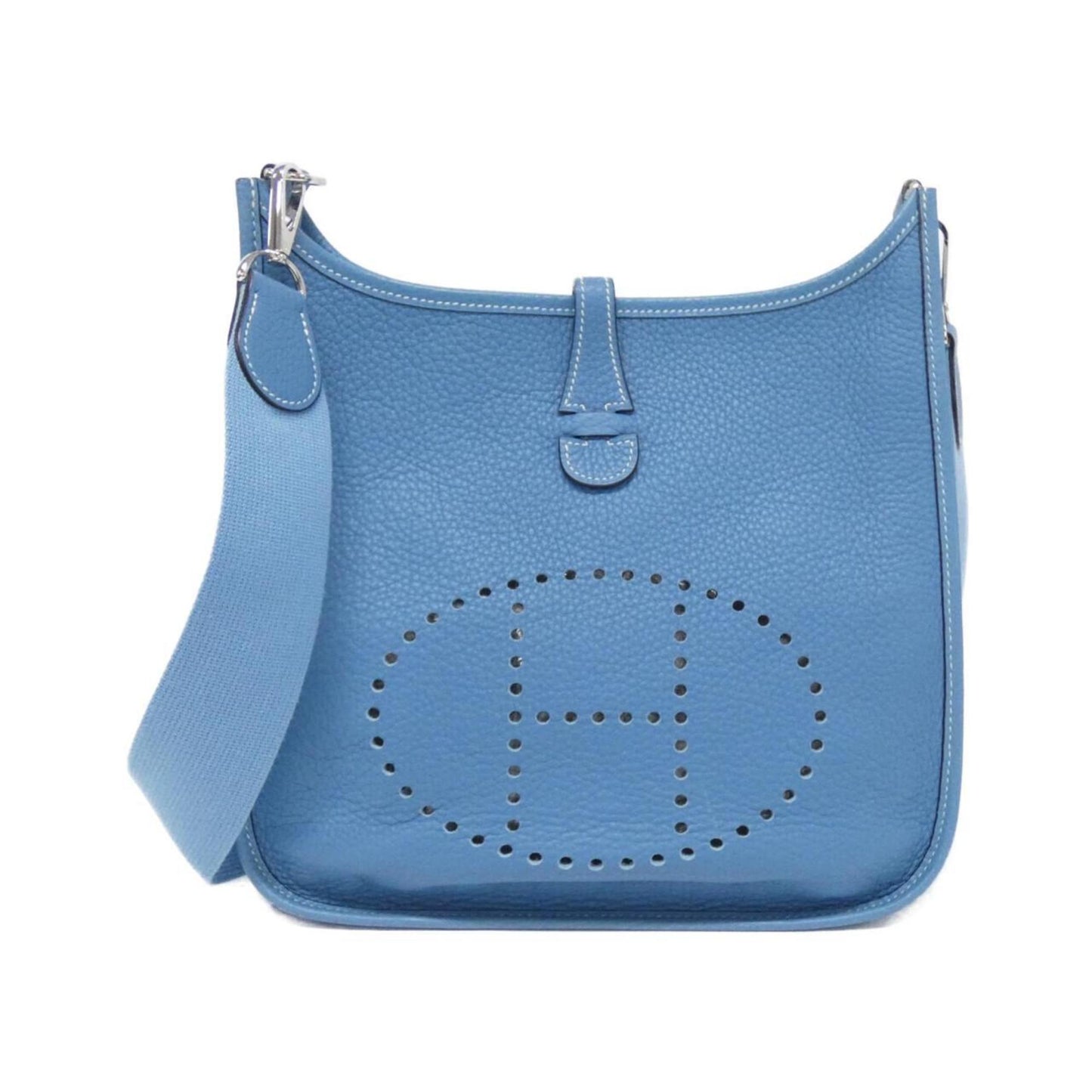 Hermes Blue Jean Taurillon Clemence Leather Shoulder Bag (Pre-Owned)