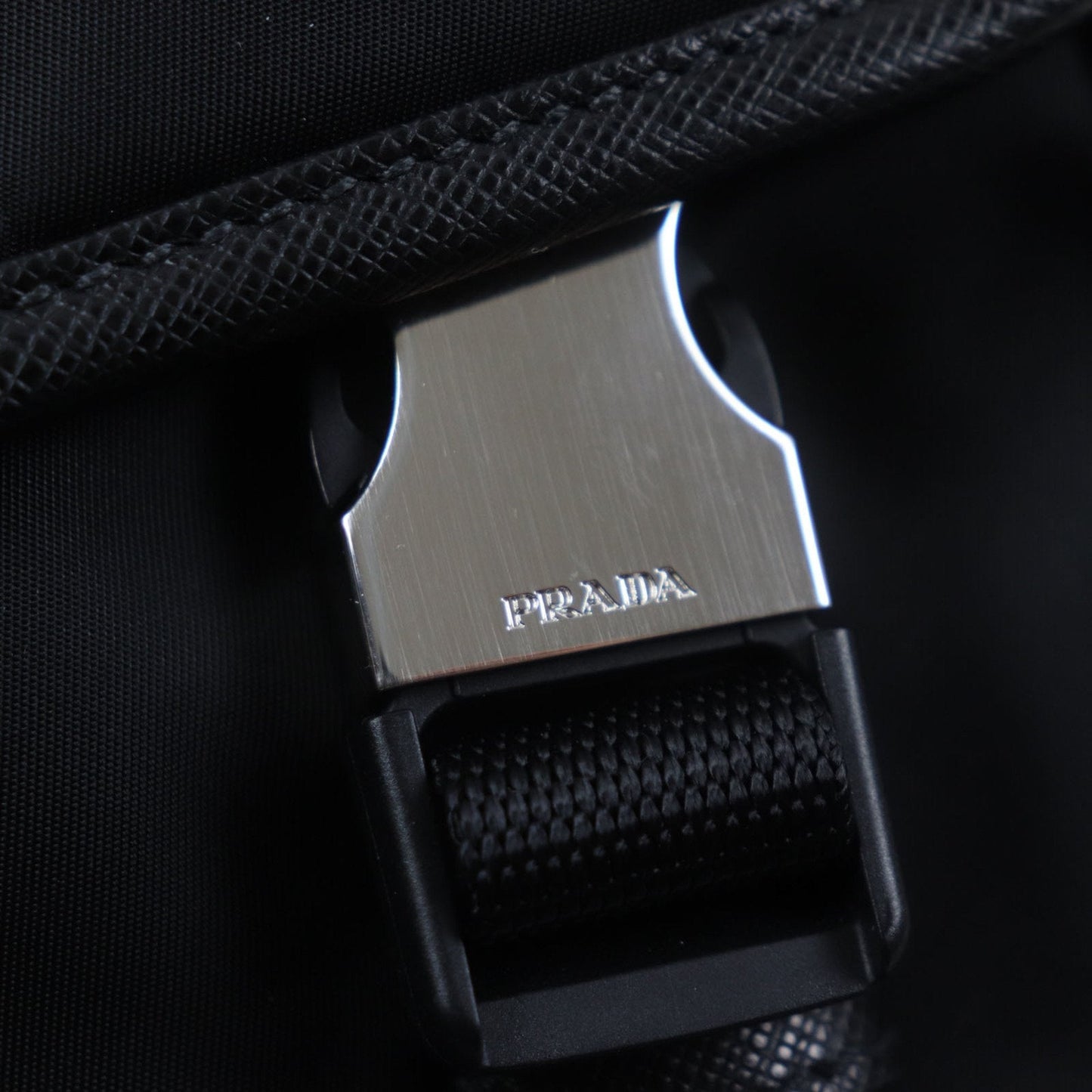 Prada Black Nylon Leather Shoulder Bag (Pre-Owned)