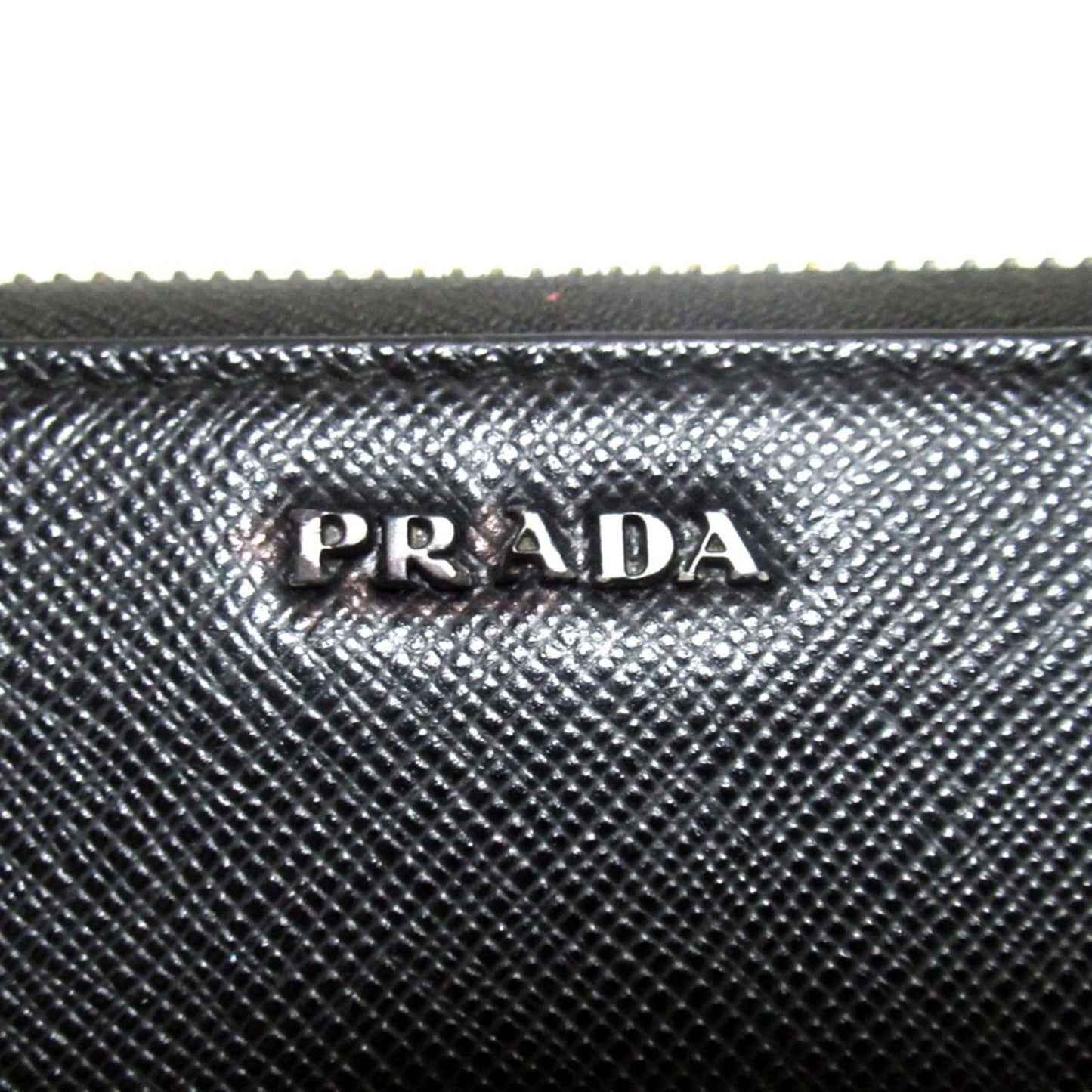 Prada Black Saffiano Triangle Coin Purse/Coin Case (Pre-Owned)