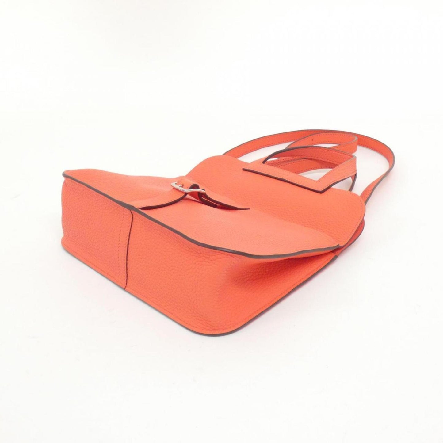 Hermes Silver Taurillon Clemence Leather Handbag (Pre-Owned)