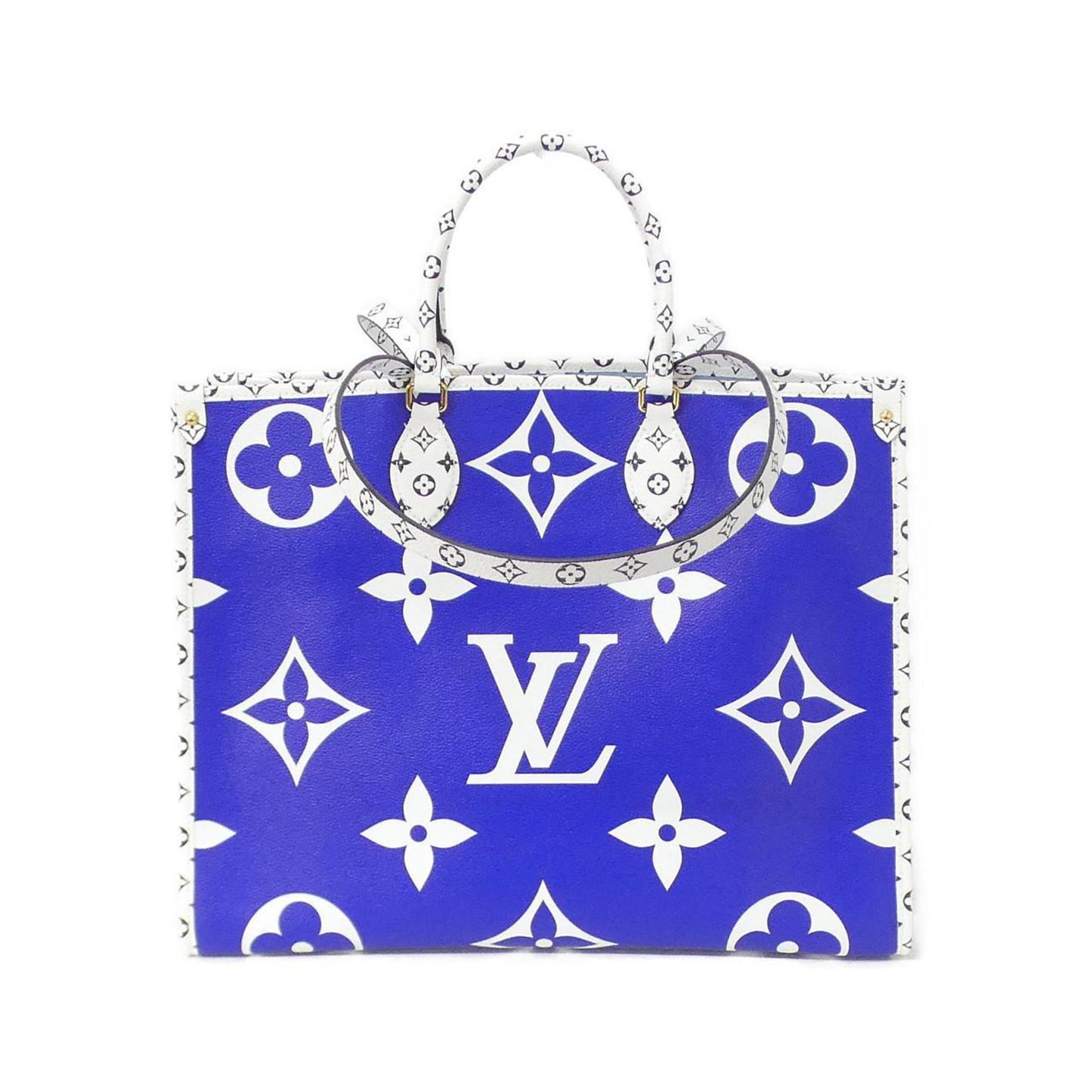 Louis Vuitton Blue Coated Canvas Handbag (Pre-Owned)