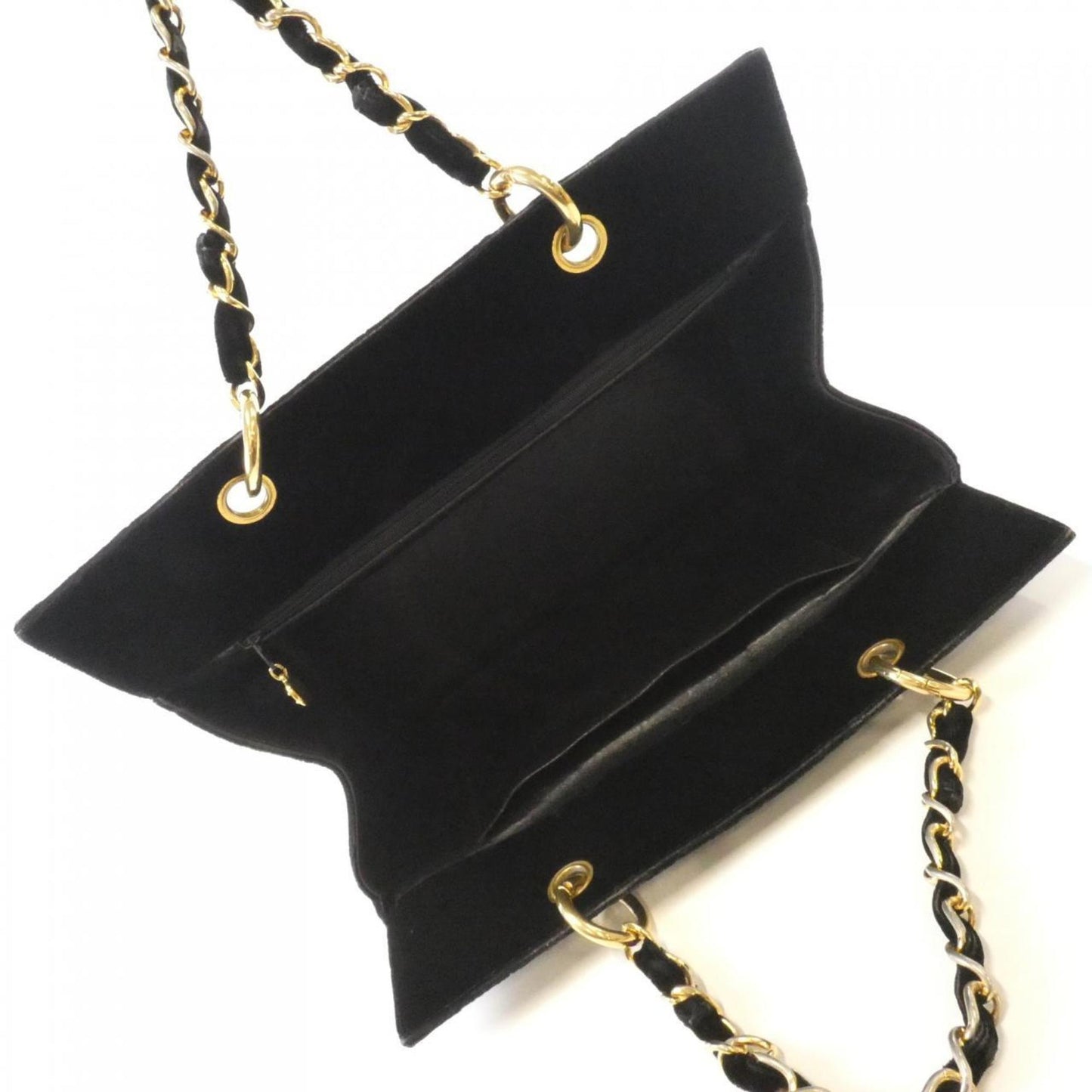 Chanel Black Velvet Handbag (Pre-Owned)
