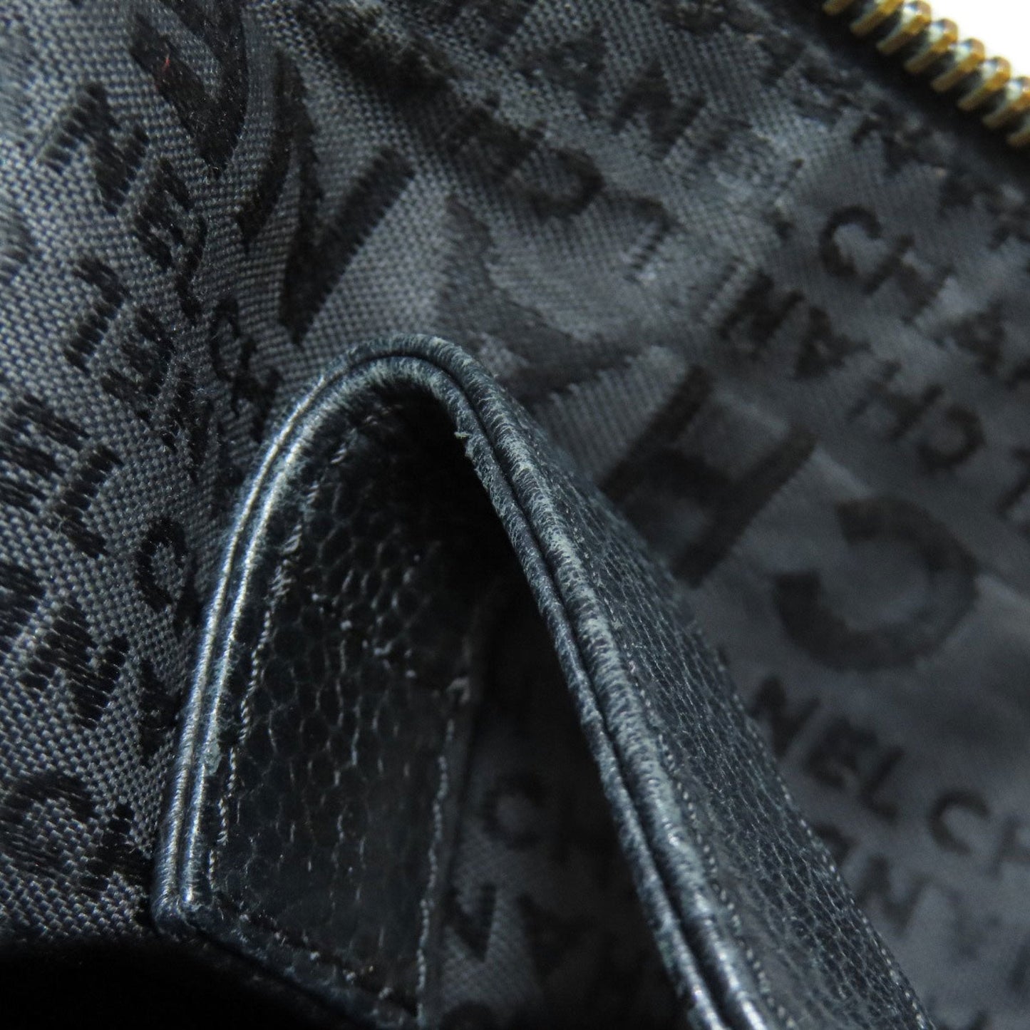 Chanel Black Leather Boston Bag (Pre-Owned)