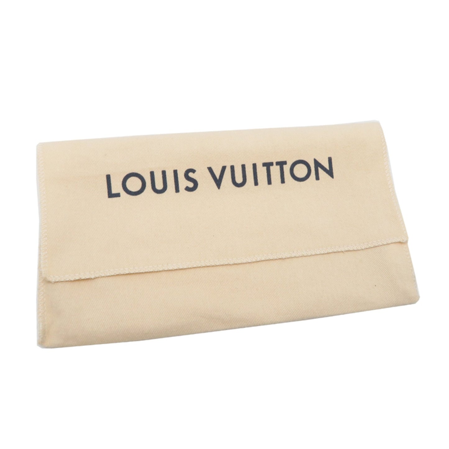 Louis Vuitton Black Leather Long Wallet (Bi-Fold) (Pre-Owned)