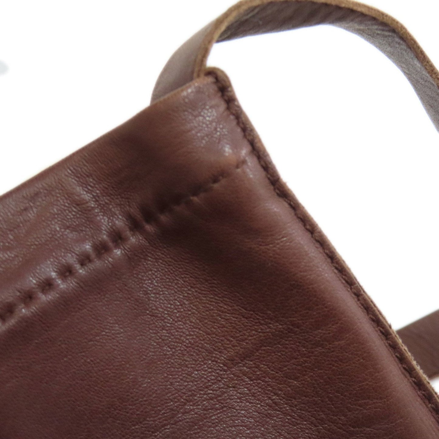 Hermes Toudou Brown Leather Shoulder Bag (Pre-Owned)
